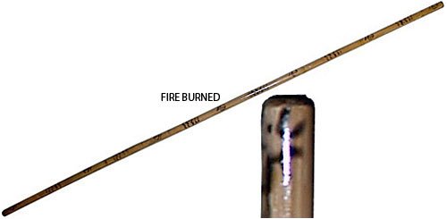 Filipino Kali Doce Pares Fire Burned Rattan Staff - 6 feet, 1 Piece