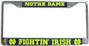 Notre Dame Chrome License Plate Holder
