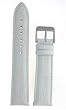 Leather Watch Band 24mm White