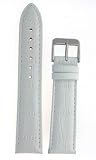 Leather Watch Band 24mm White