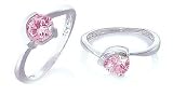 Round Cut White Cz Flower Toe/Pinky Ring Sterling Silver