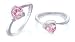 Jewelry : Round Cut White Cz Flower Toe/Pinky Ring Sterling Silver