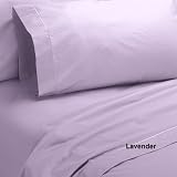 Bed Sheet Set 500 Thread Count Solid Sateen 100% Egyptian Cotton (Lavender) King