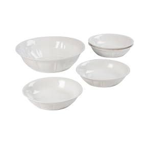Mikasa Antique White 5-Piece Pasta Set by Mikasa