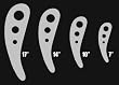 4 AIRBRUSH STENCILS-Swish Curve-Circle-Hobby-Auto Paint