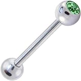 SWAROVSKI Peridot GEM Straight Barbell Ring