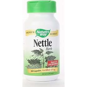 Nature's Way Nettle (Stinging Nettle) 435 mg (Great for Sinus Problems) 100 Capsules by