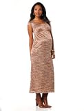 Motherhood Maternity: Short Sleeve Stretch Fabric Maternity Maxi Dress