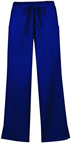 WorkSmartFlex Women's Drawstring Flare Leg Pants XL Petite 28" Inseam Navy