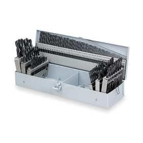 Westward 4UM95 Jobber Drill Set, 115 PC, HSS, Blk Oxide