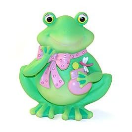 Adorable Hops & Kisses Frog Bank For Baby Girl Adorable Nursery Decor