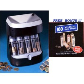 Ultra Sorter Motorized Coin Sorter with 100 free coin tubes