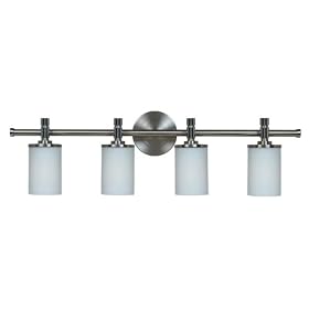 Melody - 4 Light Bathroom Vanity Lighting Fixture - Polished Nickel - White Opal Glass -... by Artcraft