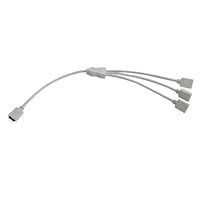 2pcs RGB connector adapter 1 to 3 ports splitters cable 27CM 10.5' for led strip light RGB 5050 3528 color changeable