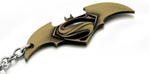 Batman vs. Superman: [DAWN OF JUSTICE] *NEW* Metal Symbol Key chain Durable Collector's Item (Gold) ★★US SELLER★★