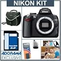 Nikon D5000 DX-Format Digital SLR Camera Body - Refurbished - by Nikon U.S.A. with 8GB SD Memory Card, Spare EN-EL9 Lithium-Ion Rechargeable Battery, Camera System Bag, USB 2.0 SD Card Reader, Professor Kobre's Lightscoop