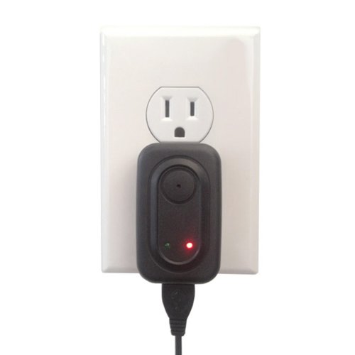 SpygearGadgets Mini AC Power Adapter Hidden Spy Nanny Camera with Motion Activated Recording