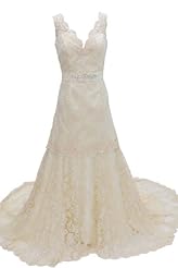 Girls V-neck Lace  Dress