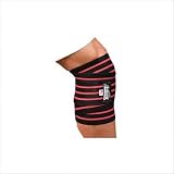 Black Line Knee Wraps in Black w Velcro