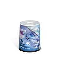 TDK DVD-R 4,7GB 16x 100er Spindel (Bundle inklusive 2 CD/DVD Marker und CD Album f�r 96 Disks)