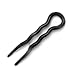 Caravan Large Crink Hair Pin Black (Pack of 2) 3-1/2"