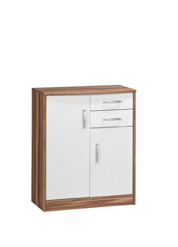 Maja 49022835 Kommode 728 x 876 x 370 mm Baltimore-Nussbaum-Nachbildung, wei&szlig; uni Preisvergleich
