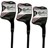 Confidence HQ 7 SQUARE Set of 3 LADY Rescue Hybrid Golf Clubs 18-21-24