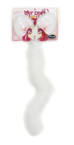 White Cat Ears & Tail Set