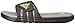 adidas Unisex Adissage Cloudfoam Slides Sandal, Black/Solar Slime/Iron Metallic, 9 US Men
