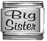 Clearly Charming Big Sister Laser Italian Charm