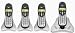 BT Freestyle 7150 - DECT Telephone with Answering Machine - Quad Pack  from BT