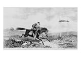 The American Pony Express, En Route from the Missouri River to San Francisco Art Giclee Poster Print by George Henry Andrews, 24x18