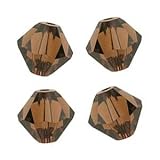 Swarovski Crystal #5301 6mm Bicone Beads Smoked Topaz (20)