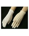 Crochet Cotton 2-Button Shortie Bridal Wedding Formal Prom Glove