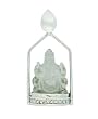 Quartz Crystal Ganesh Pendant with Sterling Silver