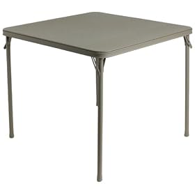 Cosco Taupe Square Folding Table 34"