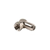 F Male Right Angle to F Female Coax Adapters Pack of 5