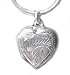 Sterling Silver Small Etched Heart Locket Pendant