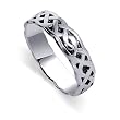 .925 Sterling Silver Celtic Band Mens Ring