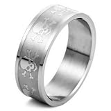 SKULL MENS Stainless Steel Ring Band Size