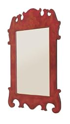 49" French-Style Antique Wall Mirror with Scroll Design