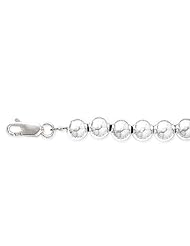 Sterling silver beaded chain 7mm, 30 inch