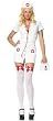 CLEARANCE White 3 Piece Sexy Pleather Nurse Costume (Stockings & Purse not included)