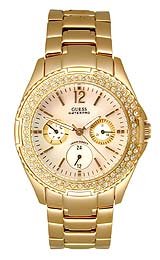 GUESS? Women's Waterpro Gold-Tone Crystal Accented Watch #11609L
