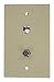 Leviton 40259-I Standard Telephone Wall Jack, 6P4C X F, Screw Terminal, Ivory