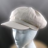 LINEN COTTON STRIPE PLAID NEWSBOY GATSBY DRIVING GOLF CAP HAT SPRING NUDE MESH
