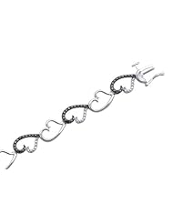925 Sterling Silver 0.22ctw Black Diamond Bracelet