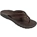 OluKai 'Ohana Leather Sandal - Dark Java/Dark Java - Men's Size 8