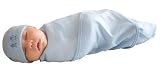 Merino Kids Cocooi Babywrap Baby Swaddle, Periwinkle Blue