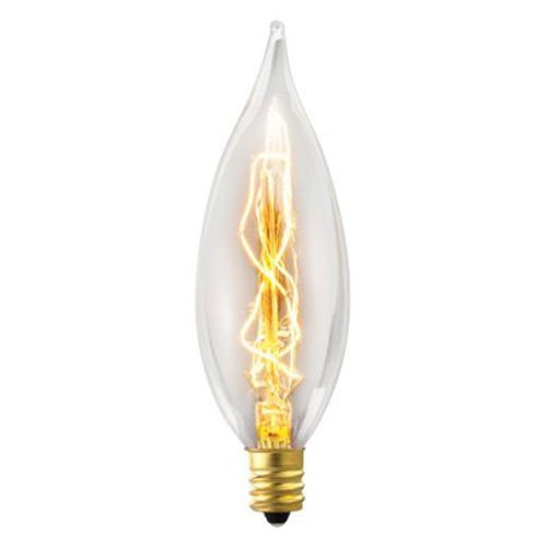 Globe Electric 25W Vintage Edison B10 Flame Tip Incandescent Filament